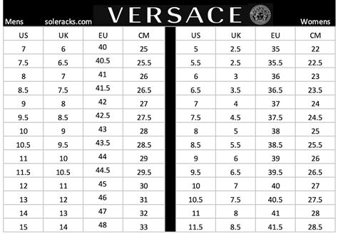 versace ring size guide